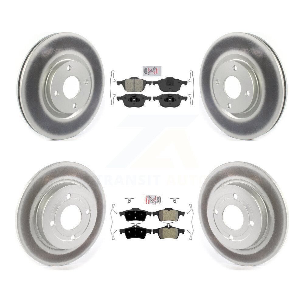 Front Rear Semi-Metallic Pad Coated Disc Brake Rotors Kit For 2018-2022 Ford EcoSport AWD KGA-104864