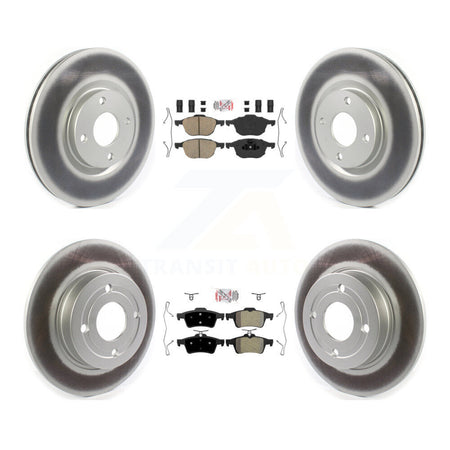 Front Ceramic Rear Semi-Metallic Pad Coat Brake Rotor Kit For 2018-2021 Ford EcoSport FWD KGA-104865