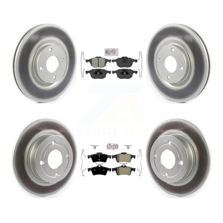Front Rear Semi-Metallic Pad Coated Disc Brake Rotors Kit For 2018-2021 Ford EcoSport FWD KGA-104867