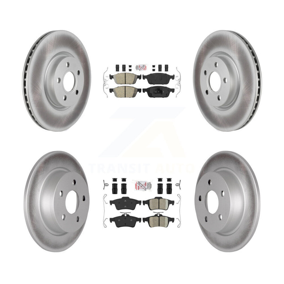 Front Rear Ceramic Pads And Coated Disc Brake Rotors Kit For Ford Transit Connect KGA-104868