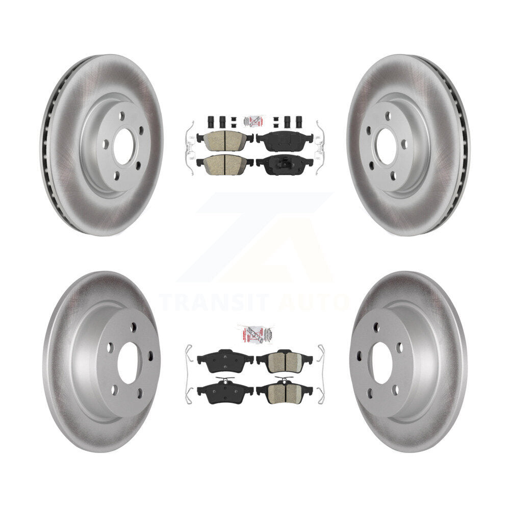 Front Rear Ceramic Pads And Coated Disc Brake Rotors Kit For Ford Transit Connect KGA-104869