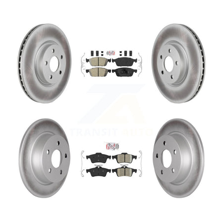 Front Rear Ceramic Pads And Coated Disc Brake Rotors Kit For Ford Transit Connect KGA-104869