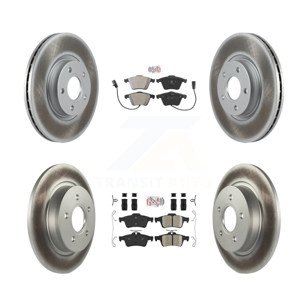 Front Semi-Metallic Rear Ceramic Pads And Coated Disc Brake Rotors Kit For Volvo S40 KGA-104872