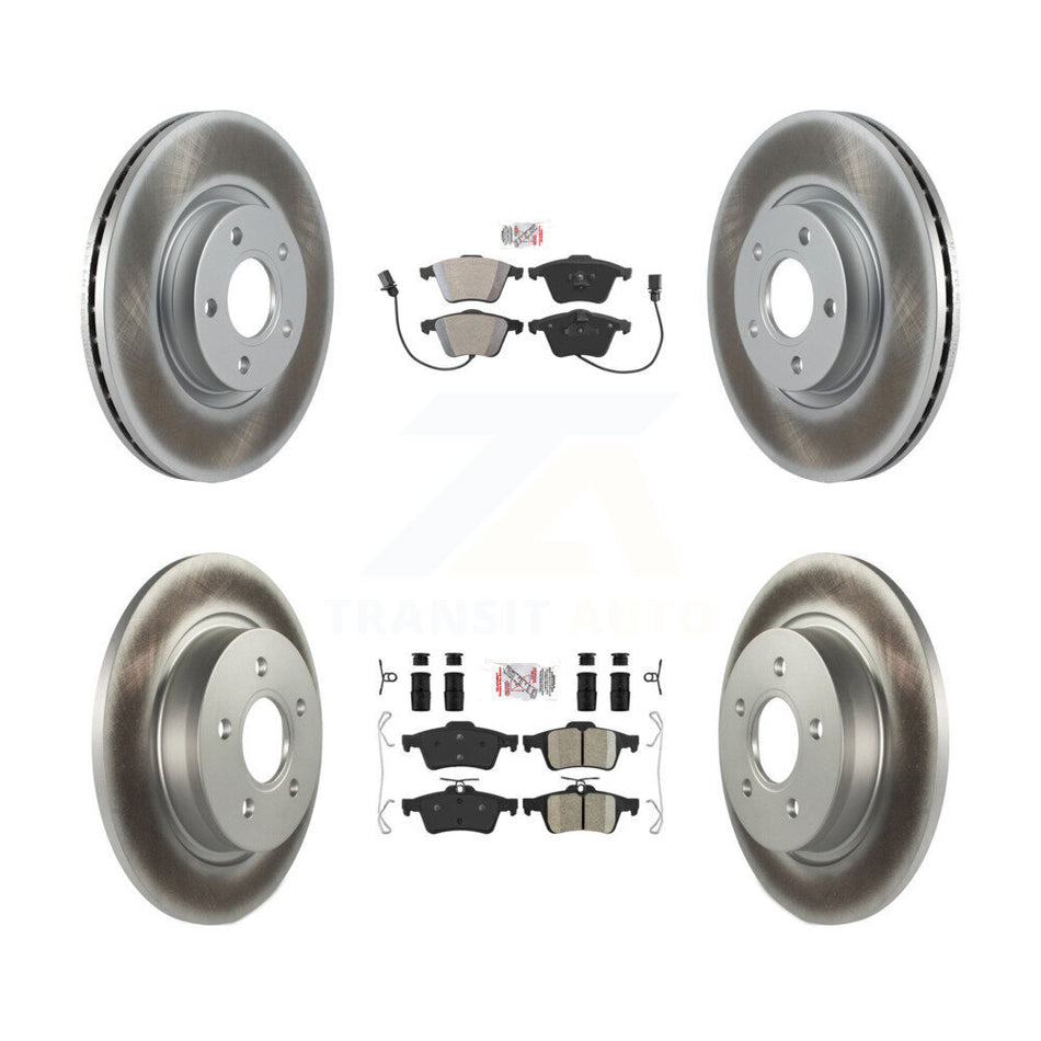Front Semi-Metallic Rear Ceramic Pads And Coated Disc Brake Rotors Kit For Volvo S40 KGA-104872