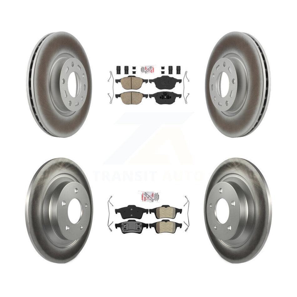 Front Ceramic Rear Semi-Metallic Pad Coat Disc Brake Rotors Kit For 2006 Mazda 5 To 02 06 KGA-104875