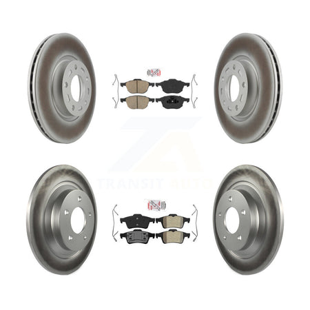 Front Ceramic Rear Semi-Metallic Pad Coat Disc Brake Rotors Kit For 2006 Mazda 5 To 02 06 KGA-104876