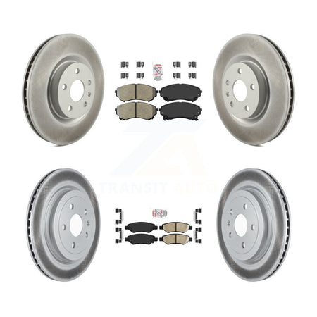 Front Semi-Metallic Rear Ceramic Pads And Coated Disc Brake Rotors Kit For Cadillac CTS KGA-104885