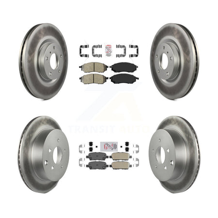 Front Semi-Metallic Rear Ceramic Pad Coat Brake Rotor Kit For Nissan Murano INFINITI QX70 KGA-104889