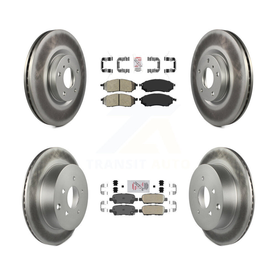 Front Semi-Metallic Rear Ceramic Pad Coat Brake Rotor Kit For Nissan Murano INFINITI QX70 KGA-104889