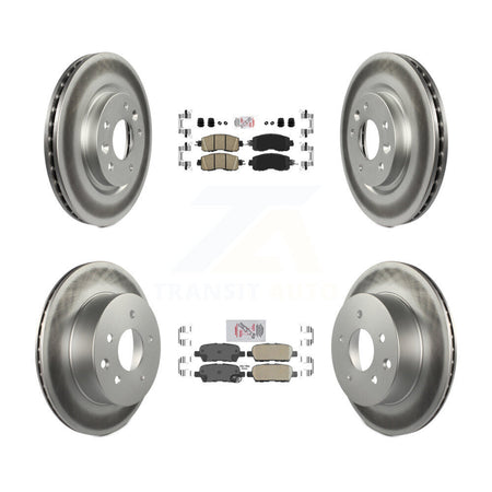 Front Rear Ceramic Pads And Coated Disc Brake Rotors Kit For Nissan LEAF KGA-104900