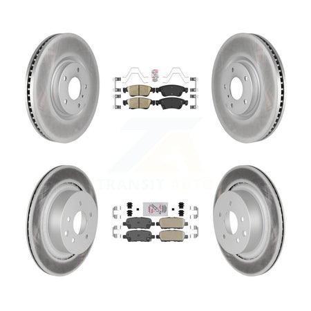 Front Rear Ceramic Pads And Coated Disc Brake Rotors Kit For INFINITI G35 Q60 KGA-104913