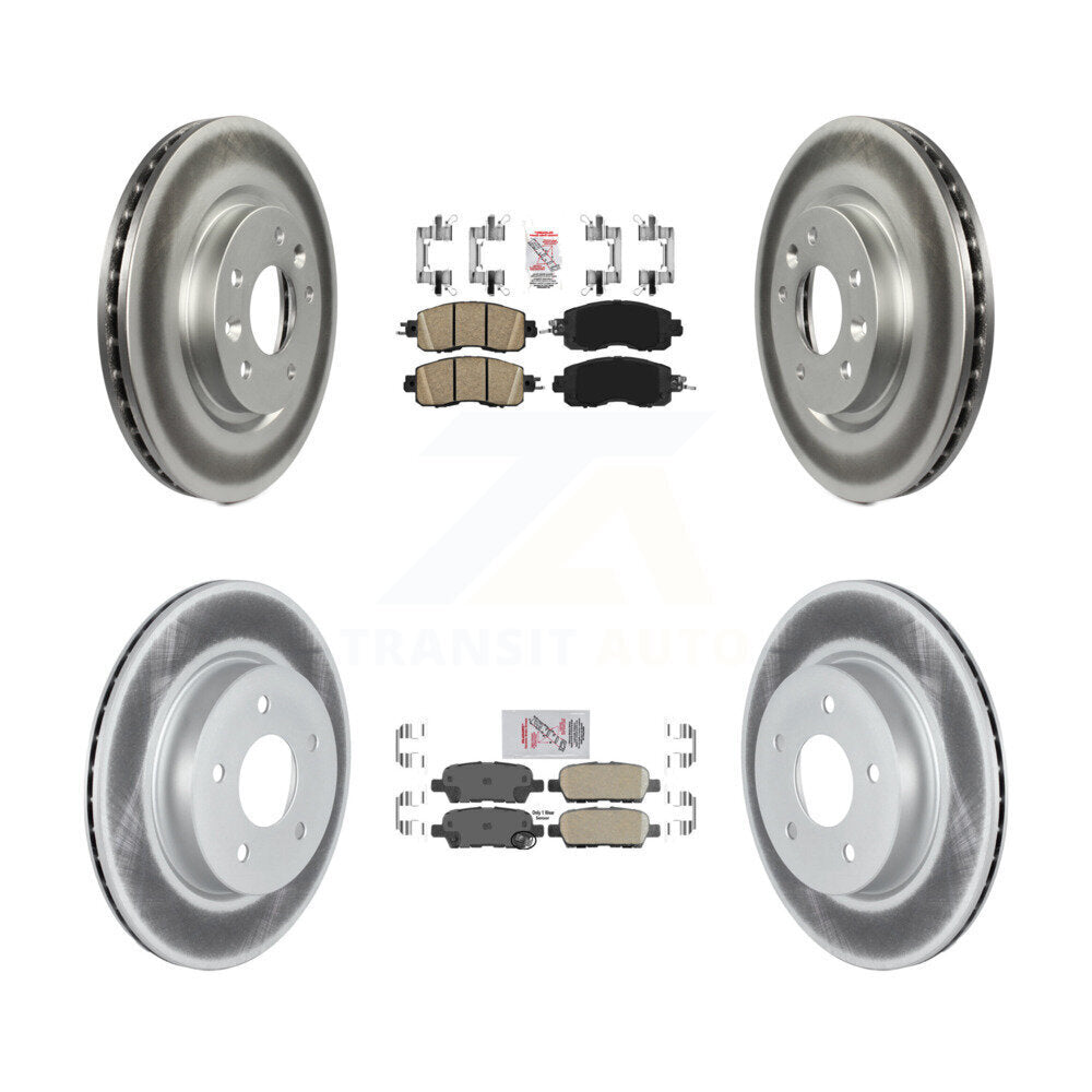 Front Rear Ceramic Pad Coated Brake Rotor Kit For Nissan LEAF With Electric Parking KGA-104919