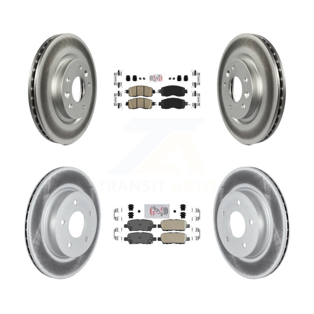 Front Rear Ceramic Pad Coated Brake Rotor Kit For Nissan LEAF With Electric Parking KGA-104920