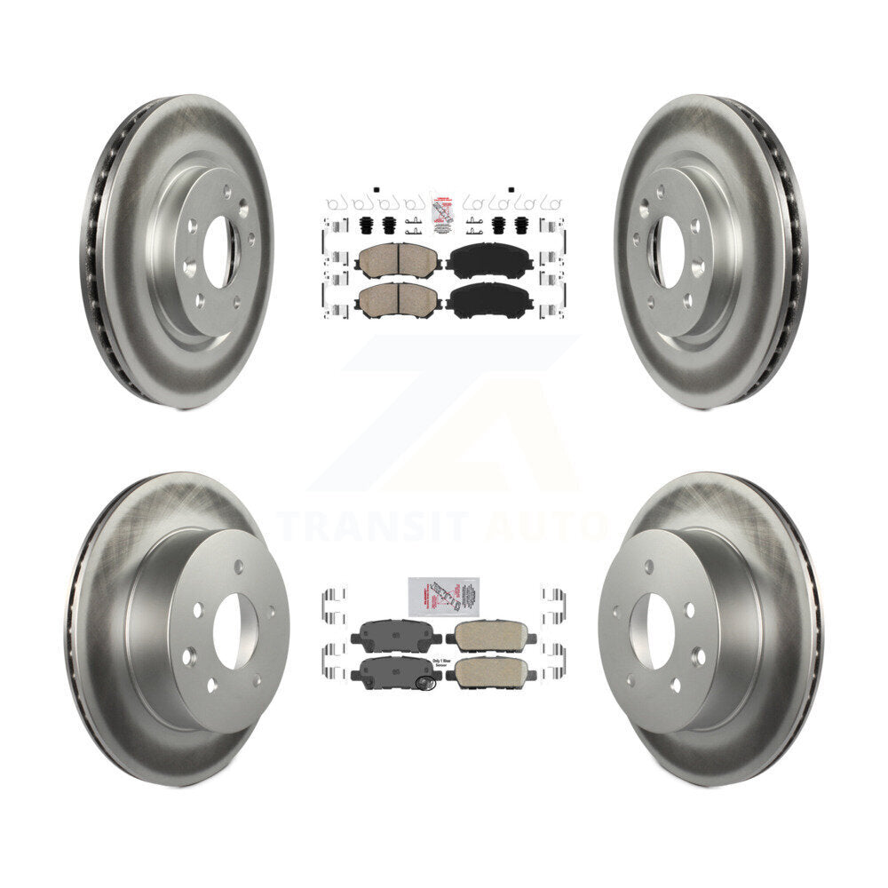 Front Rear Ceramic Pads And Coated Disc Brake Rotors Kit For Nissan Rogue Sport Qashqai KGA-104923