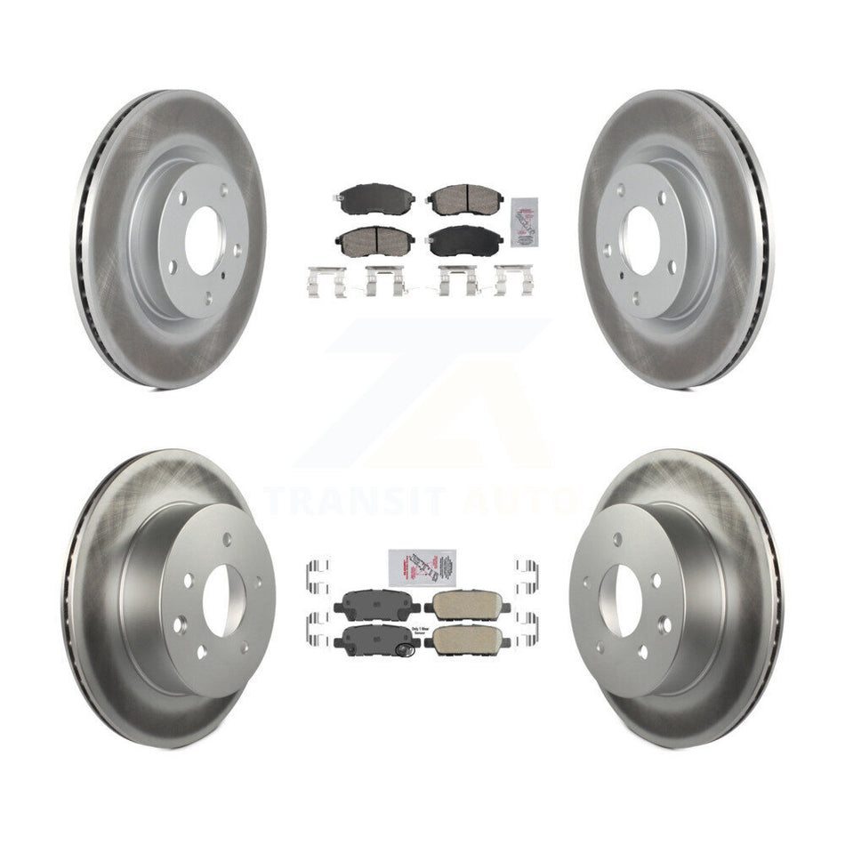 Front Rear Ceramic Pads And Coated Disc Brake Rotors Kit For Nissan 350Z INFINITI G35 KGA-104931
