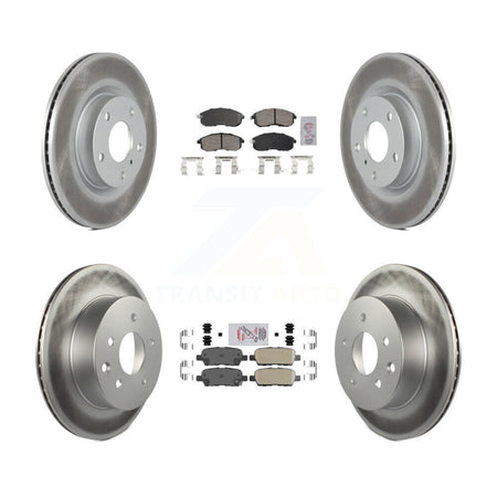 Front Rear Ceramic Pads And Coated Disc Brake Rotors Kit For Nissan 350Z INFINITI G35 KGA-104933