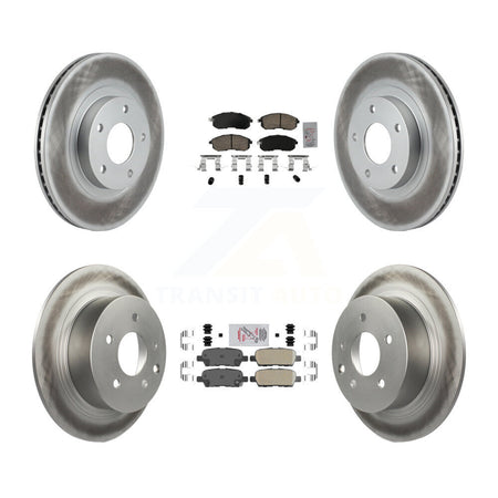 Front Rear Ceramic Pads And Coated Disc Brake Rotors Kit For Nissan Altima KGA-104936