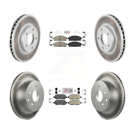 Front Rear Ceramic Pads And Coated Disc Brake Rotors Kit For 2005-2006 Nissan X-Trail KGA-104939