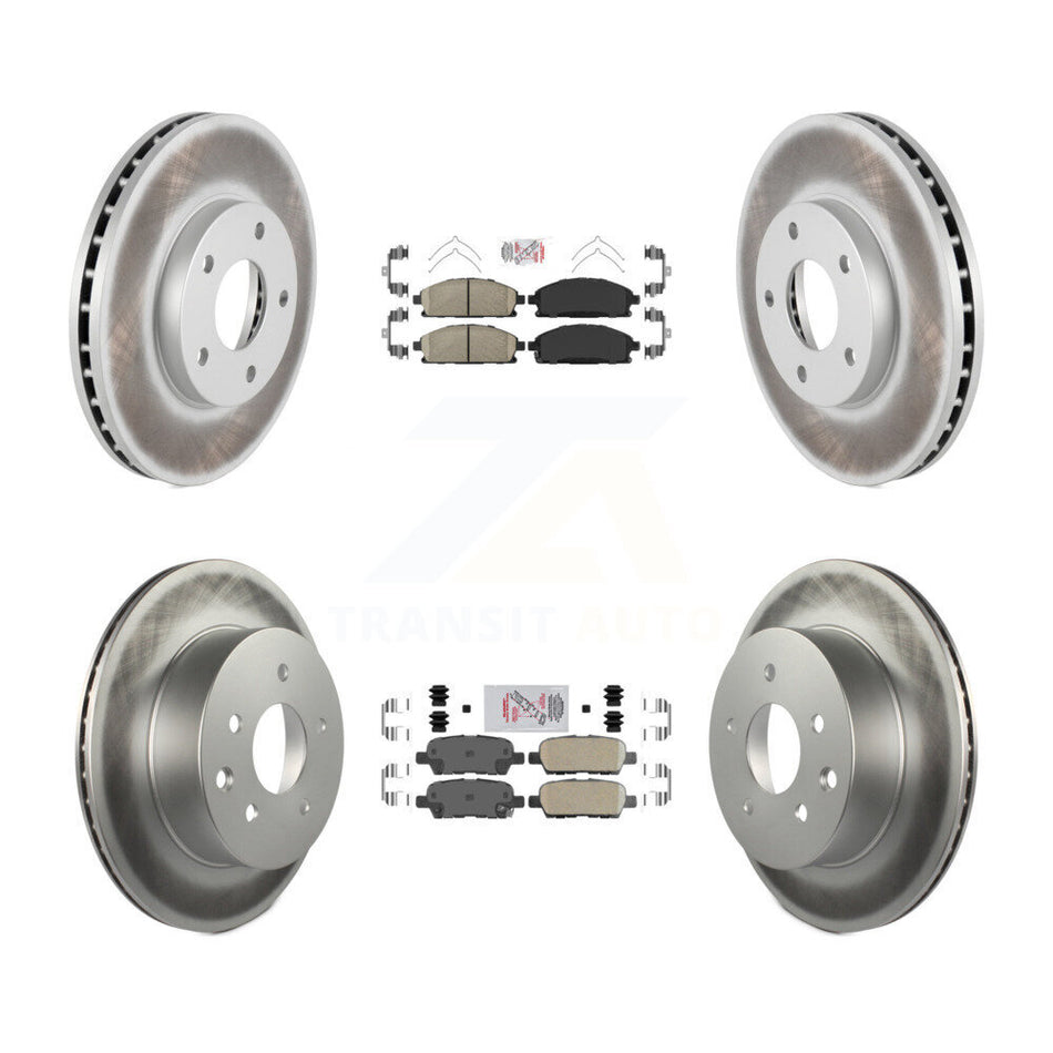Front Rear Ceramic Pads And Coated Disc Brake Rotors Kit For 2005-2006 Nissan X-Trail KGA-104939