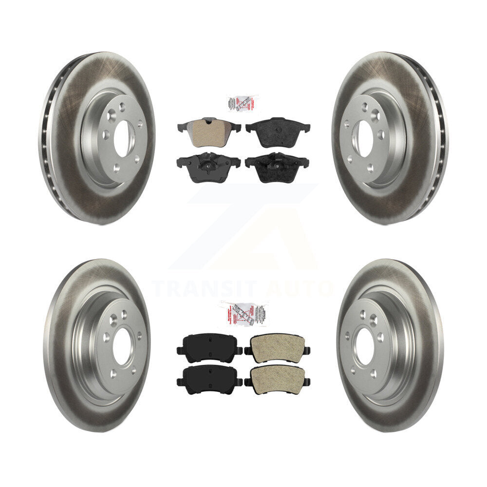 Front Rear Semi-Metallic Pads And Coated Disc Brake Rotors Kit For Volvo V70 KGA-104942