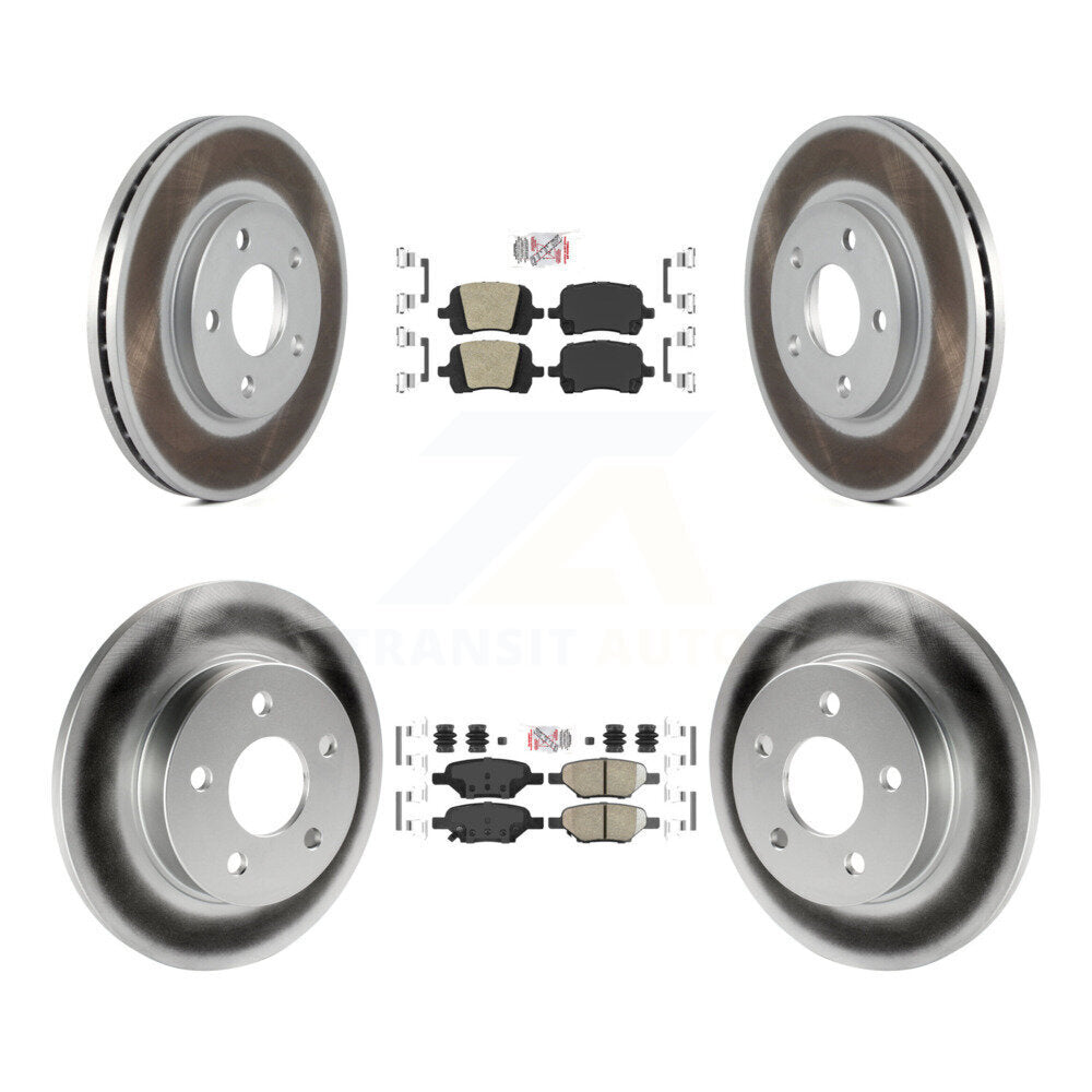 Front Rear Ceramic Pads And Coated Disc Brake Rotors Kit For Chevrolet Malibu Pontiac G6 KGA-104944