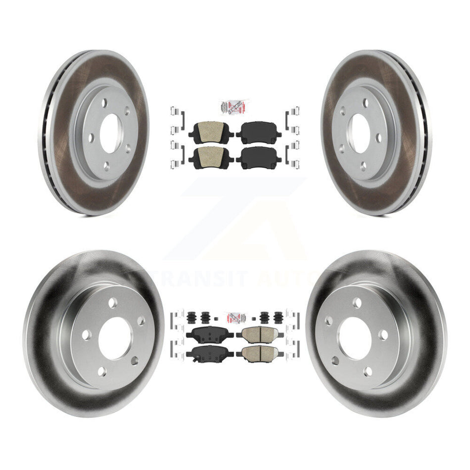 Front Rear Ceramic Pads And Coated Disc Brake Rotors Kit For Chevrolet Malibu Pontiac G6 KGA-104944