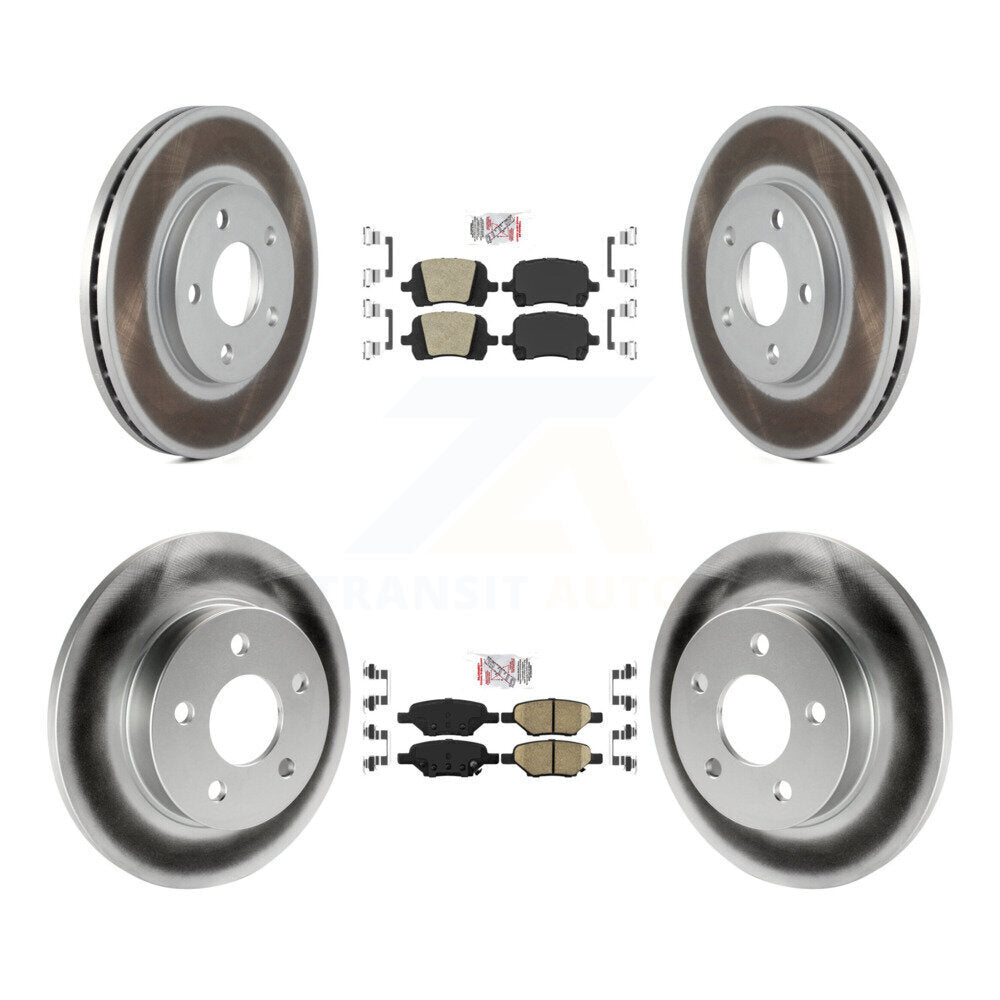 Front Rear Ceramic Pads And Coated Disc Brake Rotors Kit For Chevrolet Malibu Pontiac G6 KGA-104946