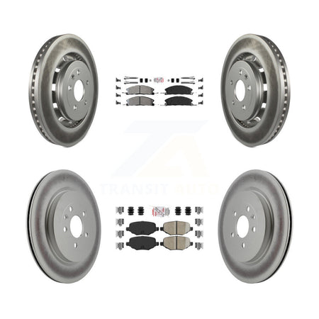 Front Semi-Metallic Rear Ceramic Pad Coated Brake Rotor Kit For Ford Explorer Police Flex KGA-104950