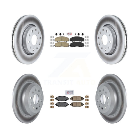 Front Rear Ceramic Pad & Coated Disc Brake Rotors Kit For 2018-2020 Jeep Wrangler Rubicon KGA-104953