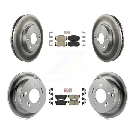 Front Rear Ceramic Pads And Coated Disc Brake Rotors Kit For Hyundai Sonata 2.4L KGA-104961