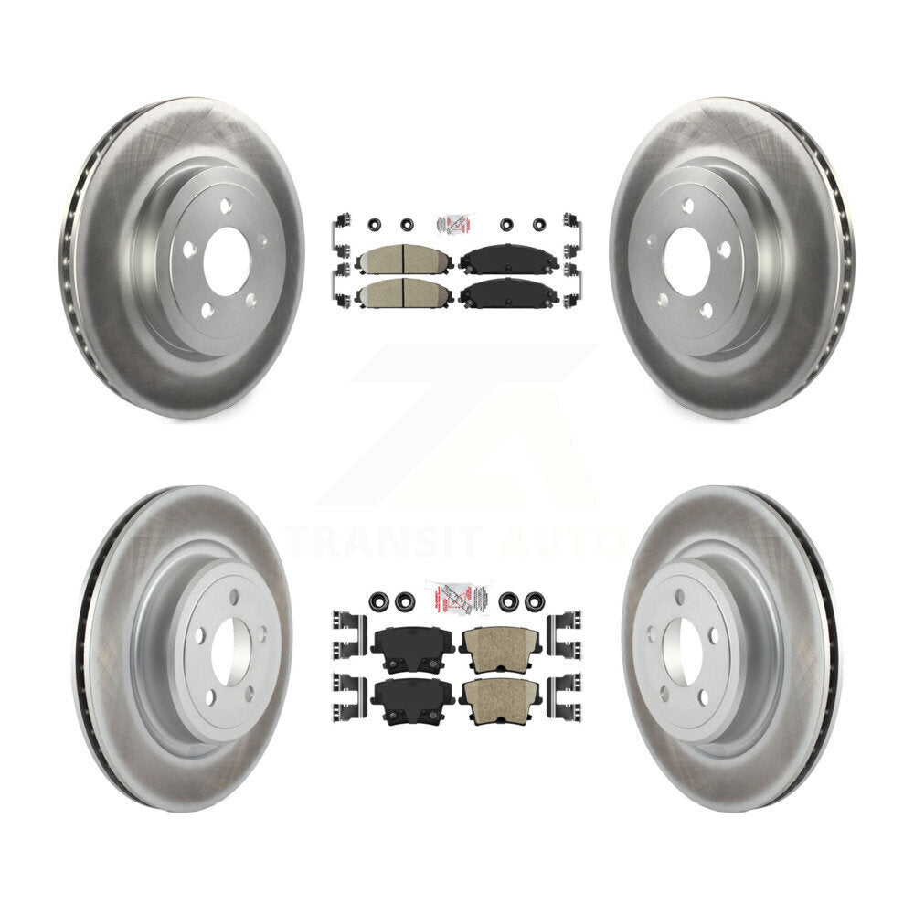 Front Rear Ceramic Pad Coated Disc Brake Rotors Kit For Dodge Charger With Police Package KGA-104969