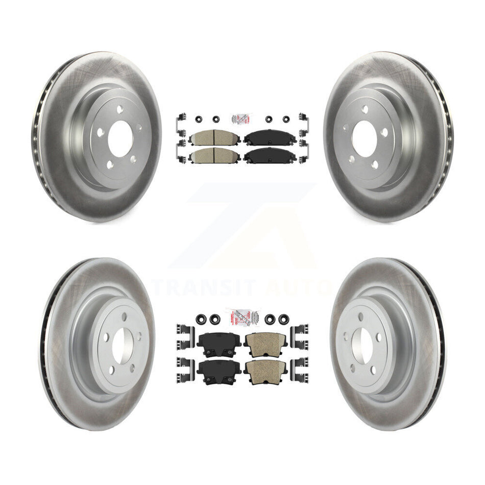 Front Rear Ceramic Pad Coated Disc Brake Rotors Kit For Dodge Charger With Police Package KGA-104969
