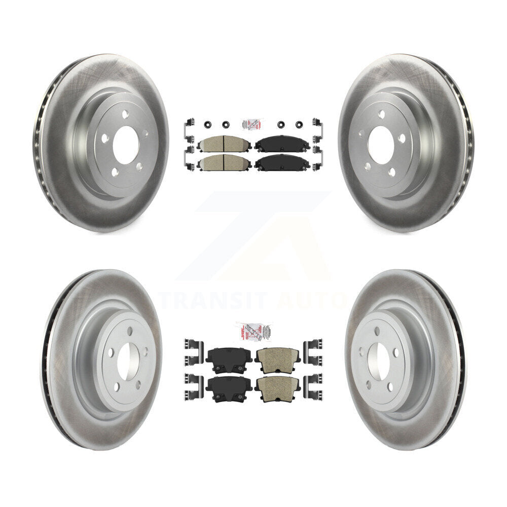 Front Rear Ceramic Pad Coated Disc Brake Rotors Kit For Dodge Charger With Police Package KGA-104970