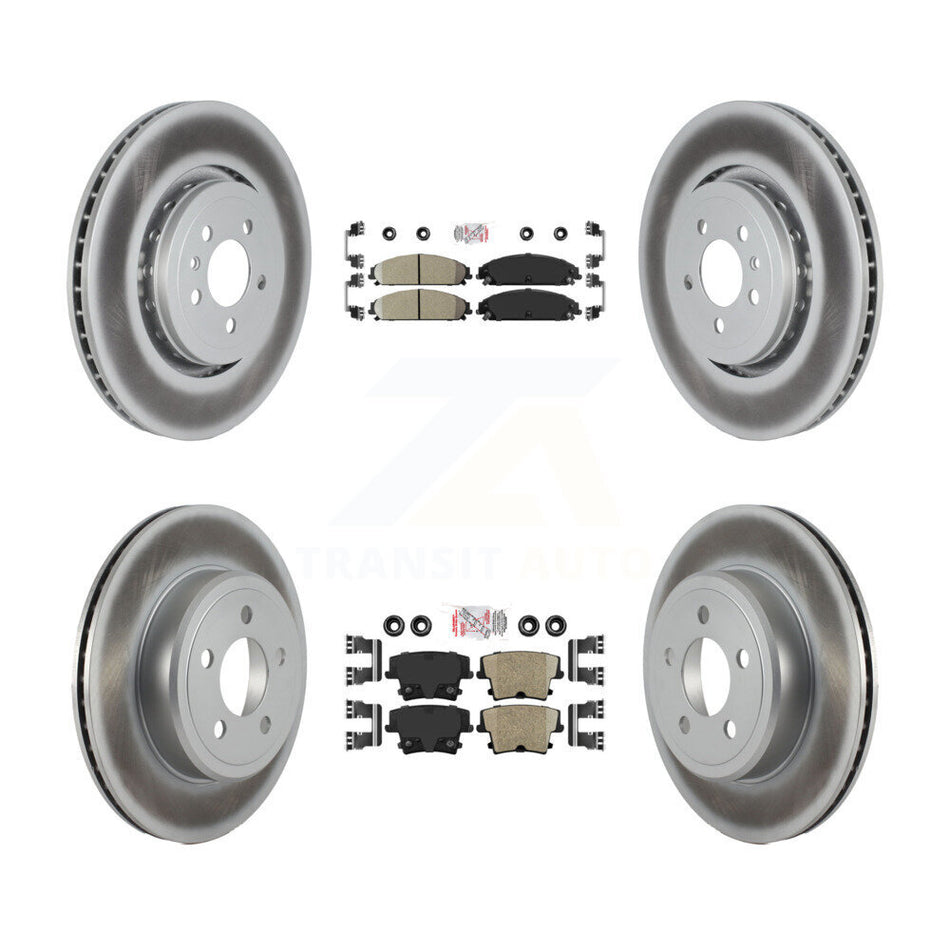 Front Rear Ceramic Pads And Coated Disc Brake Rotors Kit For Dodge Charger KGA-104971