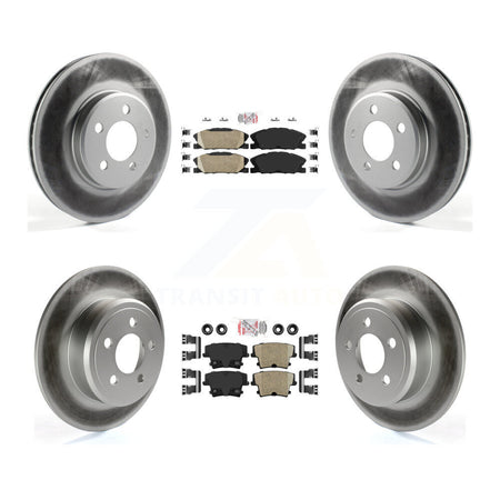 Front Rear Ceramic Pad Coat Disc Brake Rotors Kit For Dodge Charger Pursuit with RWD 3.6L KGA-104972