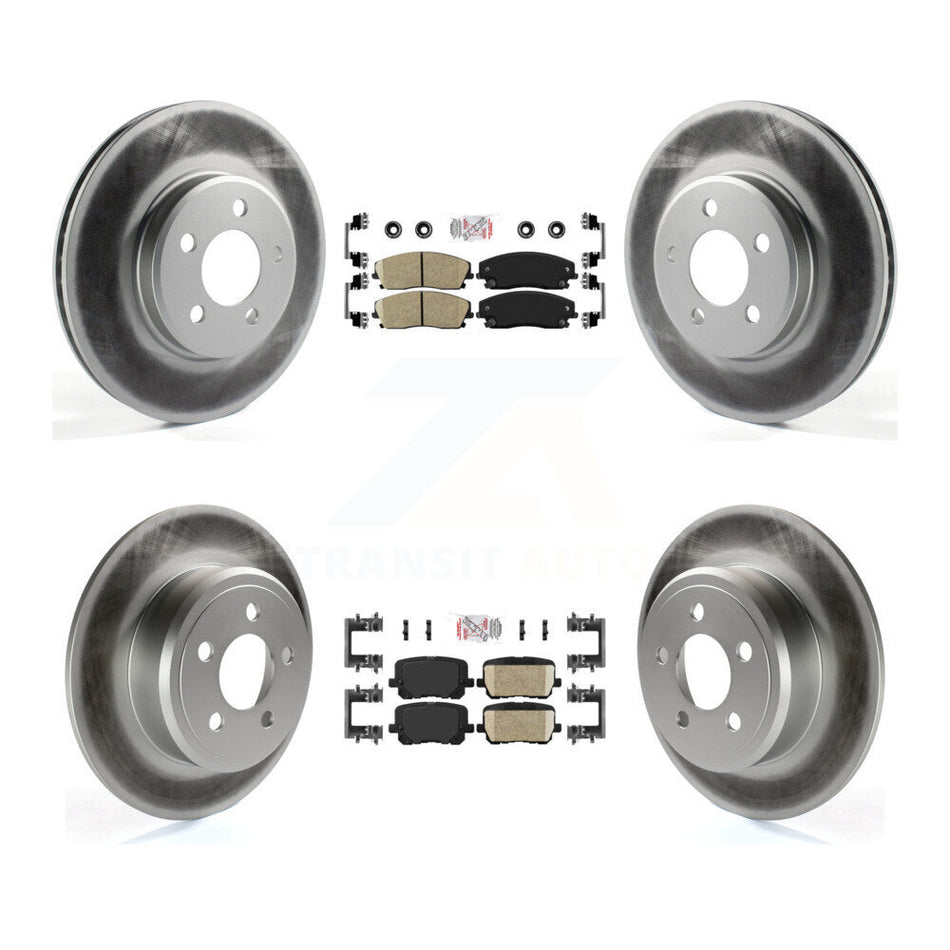 Front Rear Ceramic Pad Coat Disc Brake Rotors Kit For Dodge Charger Pursuit with RWD 3.6L KGA-104973