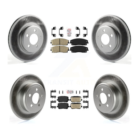 Front Rear Ceramic Pad Coat Disc Brake Rotors Kit For Dodge Charger Pursuit with RWD 3.6L KGA-104974