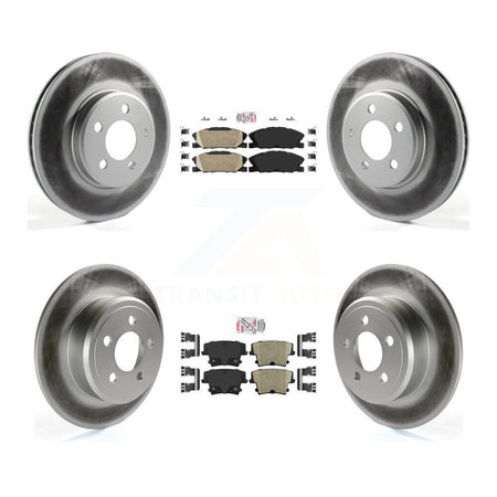 Front Rear Ceramic Pad Coat Disc Brake Rotors Kit For Dodge Charger Pursuit with RWD 3.6L KGA-104976
