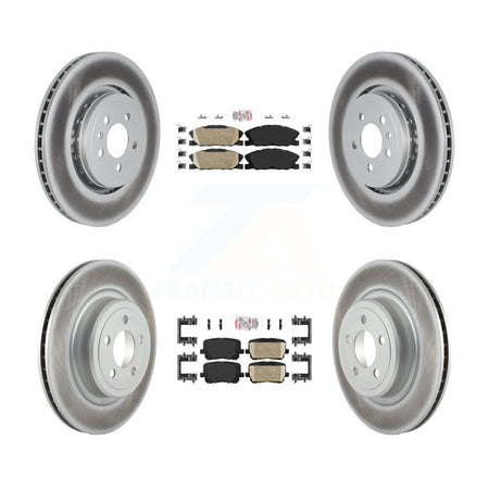 Front Rear Ceramic Pad Coat Brake Rotors Kit For 2020-2022 Dodge Charger Pursuit with RWD KGA-104977