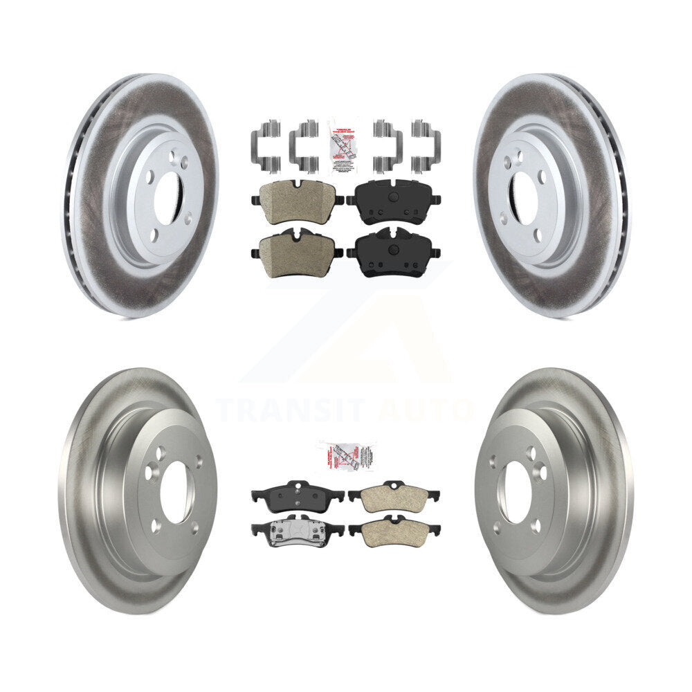 Front Semi-Metallic Rear Ceramic Pads And Coated Disc Brake Rotors Kit For Mini Cooper KGA-104984