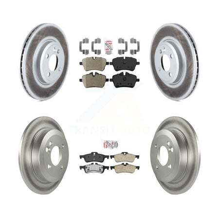 Front Semi-Metallic Rear Ceramic Pads And Coated Disc Brake Rotors Kit For Mini Cooper KGA-104984