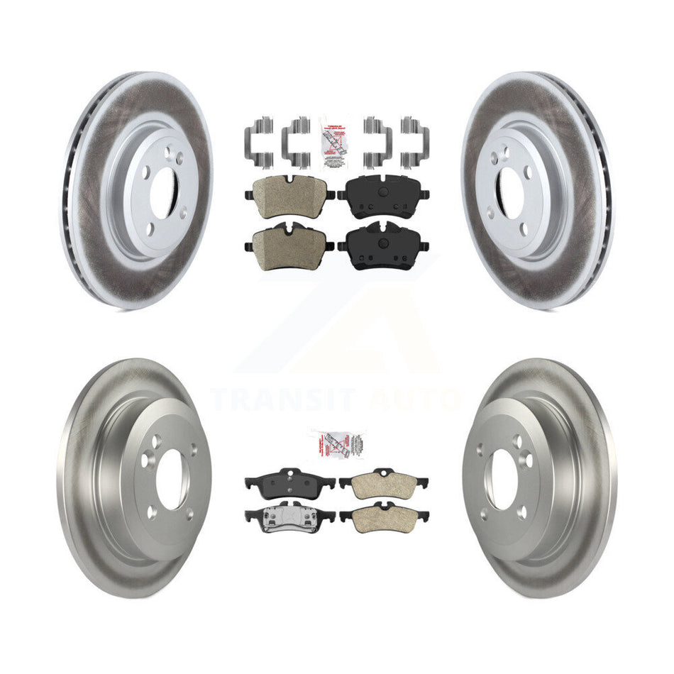 Front Semi-Metallic Rear Ceramic Pads And Coated Disc Brake Rotors Kit For Mini Cooper KGA-104984