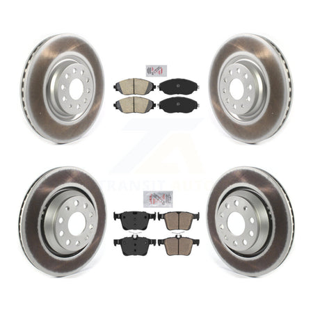 Front Rear Ceramic Pads And Coated Disc Brake Rotors Kit For 2017-2019 Volkswagen Golf R KGA-104985
