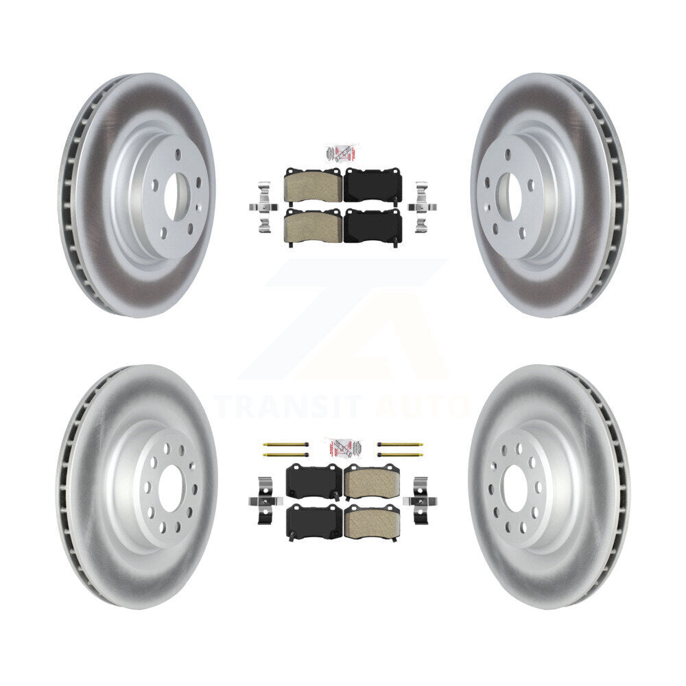 Front Rear Semi-Metallic Pad Coat Disc Brake Rotor Kit For Tesla X S With Brembo Calipers KGA-104988
