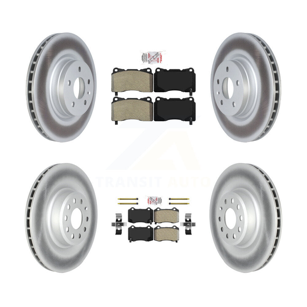 Front Rear Semi-Metallic Pad Coat Disc Brake Rotor Kit For Tesla X S With Brembo Calipers KGA-104989