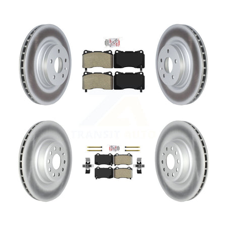 Front Rear Semi-Metallic Pad Coat Disc Brake Rotor Kit For Tesla X S With Brembo Calipers KGA-104989