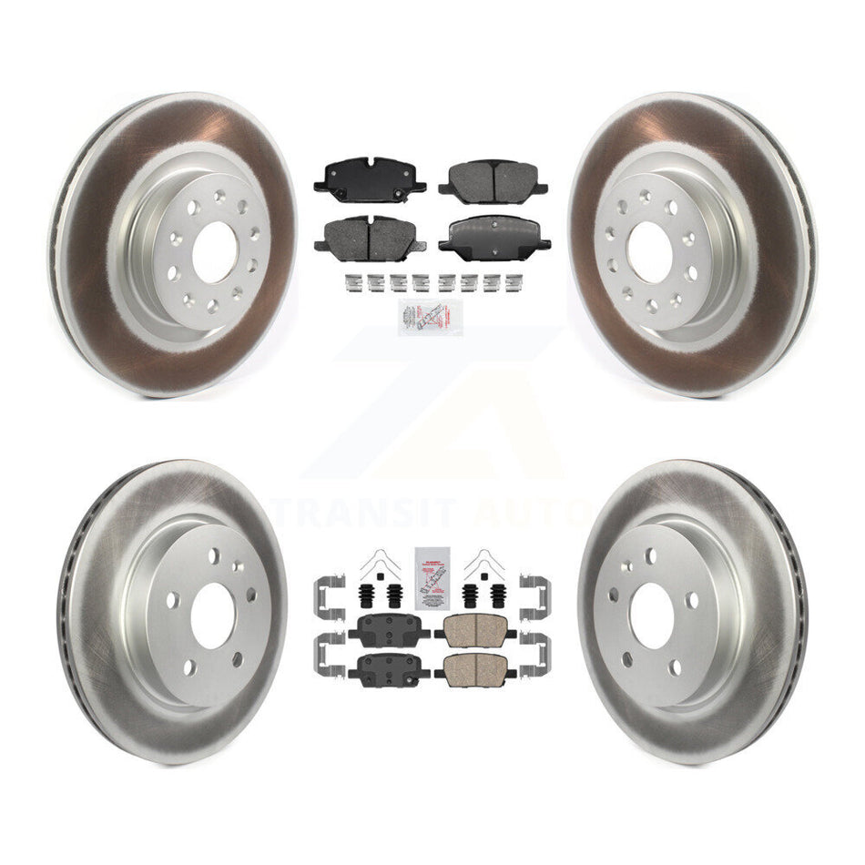 Front Rear Ceramic Pad Coated Disc Brake Rotor Kit For 2022 Chevrolet Camaro LT with 2.0L KGA-104994