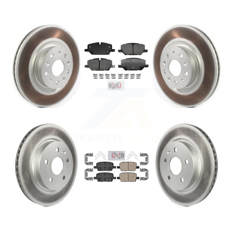Front Rear Ceramic Pad Coated Disc Brake Rotor Kit For 2022 Chevrolet Camaro LT with 2.0L KGA-104996