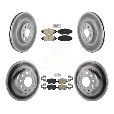 Front Rear Ceramic Pad Coated Brake Rotor Kit For Volkswagen GTI With Performance Package KGA-105000