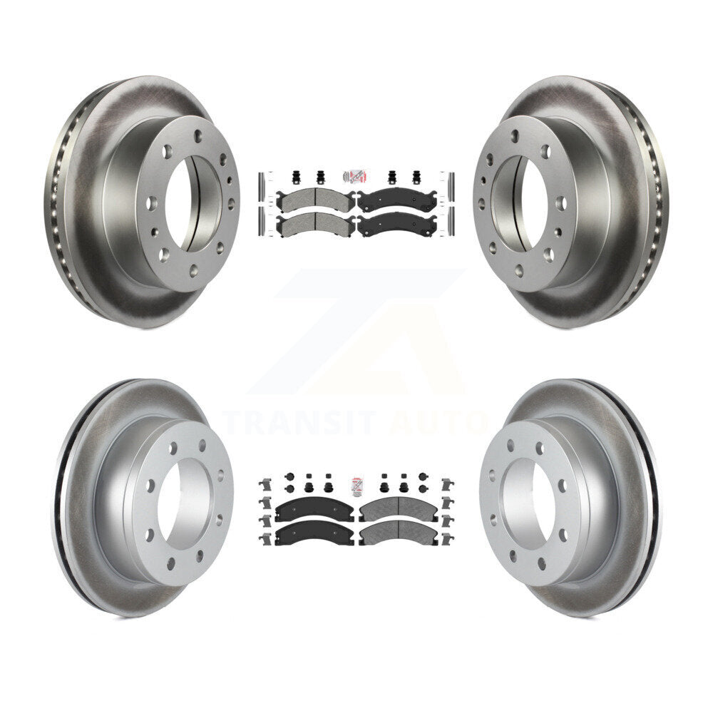 Front Rear Semi-Metallic Pads And Coated Disc Brake Rotors Kit For Chevrolet Express 4500 KGA-105005